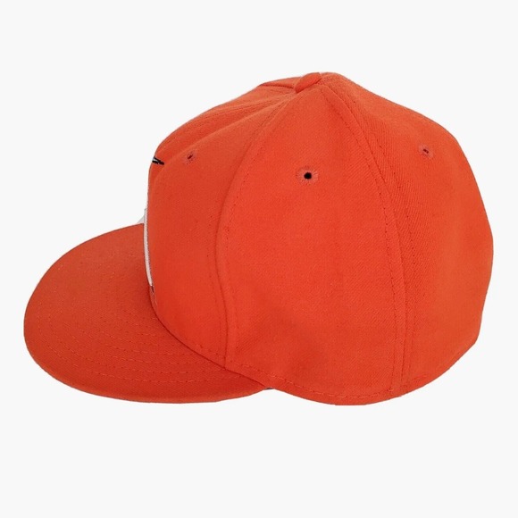 Florida Miami Marlins Hat 7 3/8 Orange New Era Fitted MLB Cap 59 Fifty USA Made - Picture 2 of 8